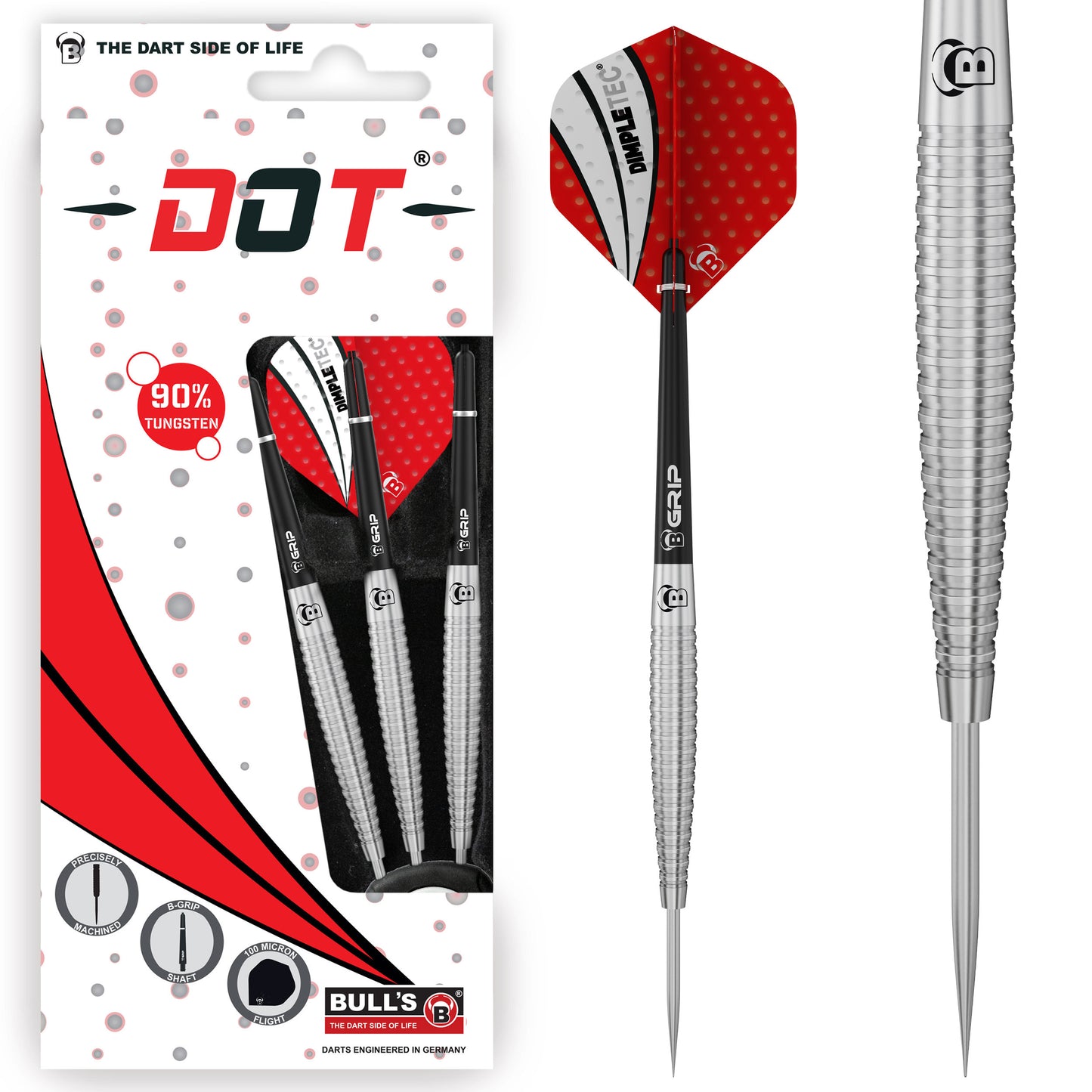 BULL'S Dot D6 90% Tungsten Steel Dart