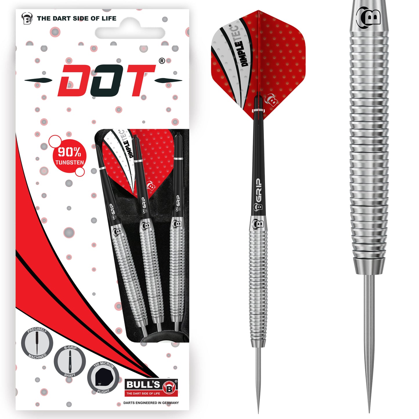 BULL'S Dot D7 90% Tungsten Steel Dart