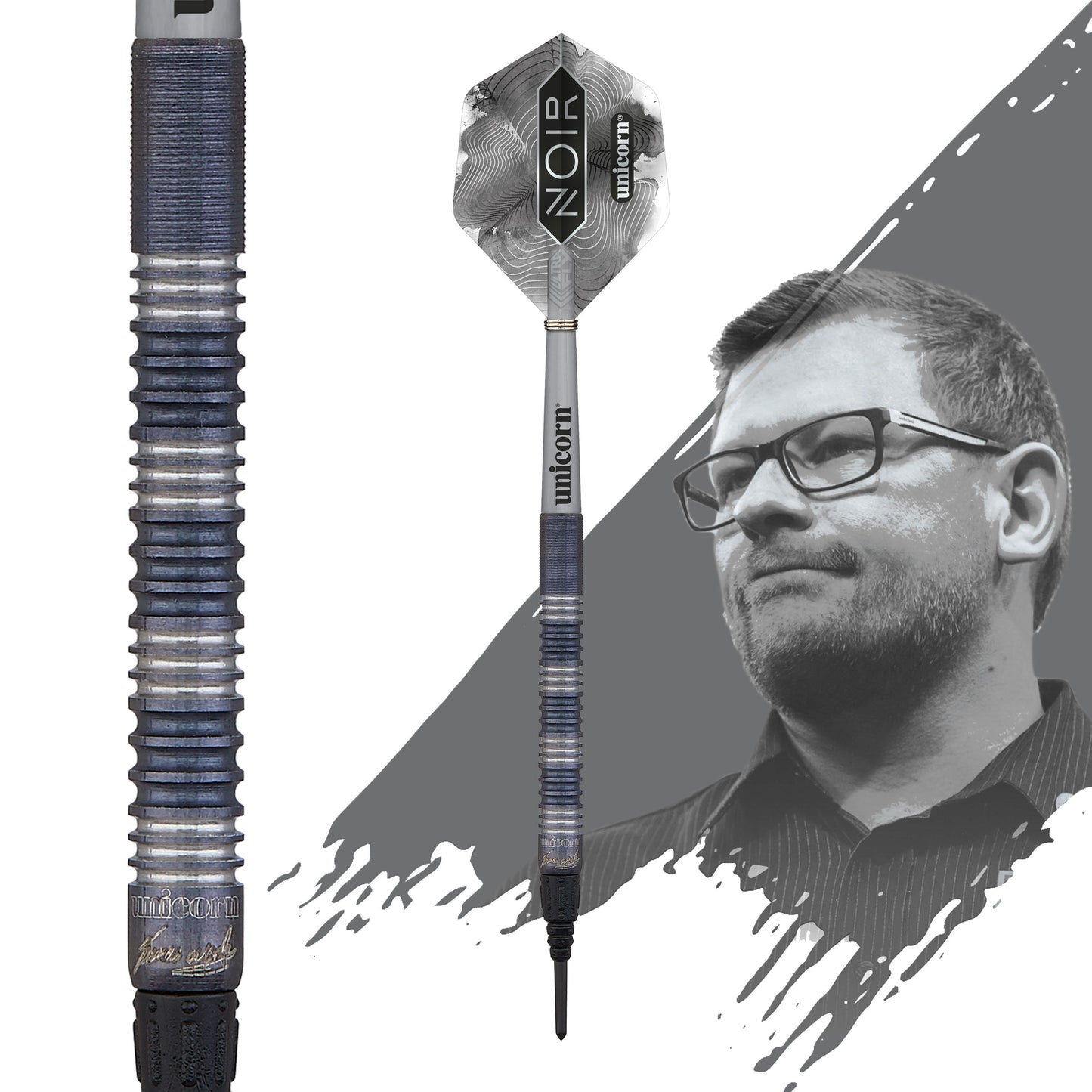 Unicorn NOIR James Wade Soft Dart Presentation Box