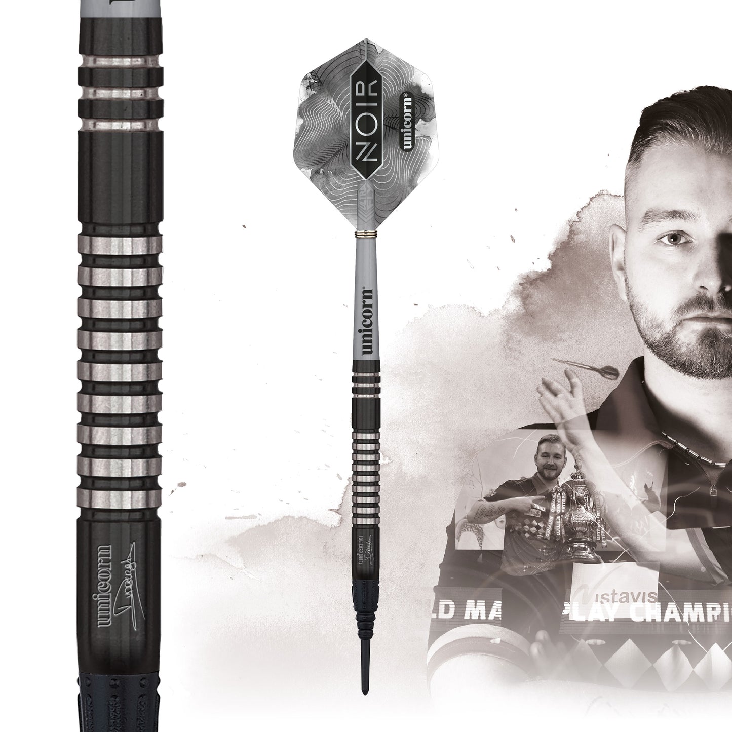 Unicorn NOIR Dimitri van den Bergh Soft Dart Presentation Box