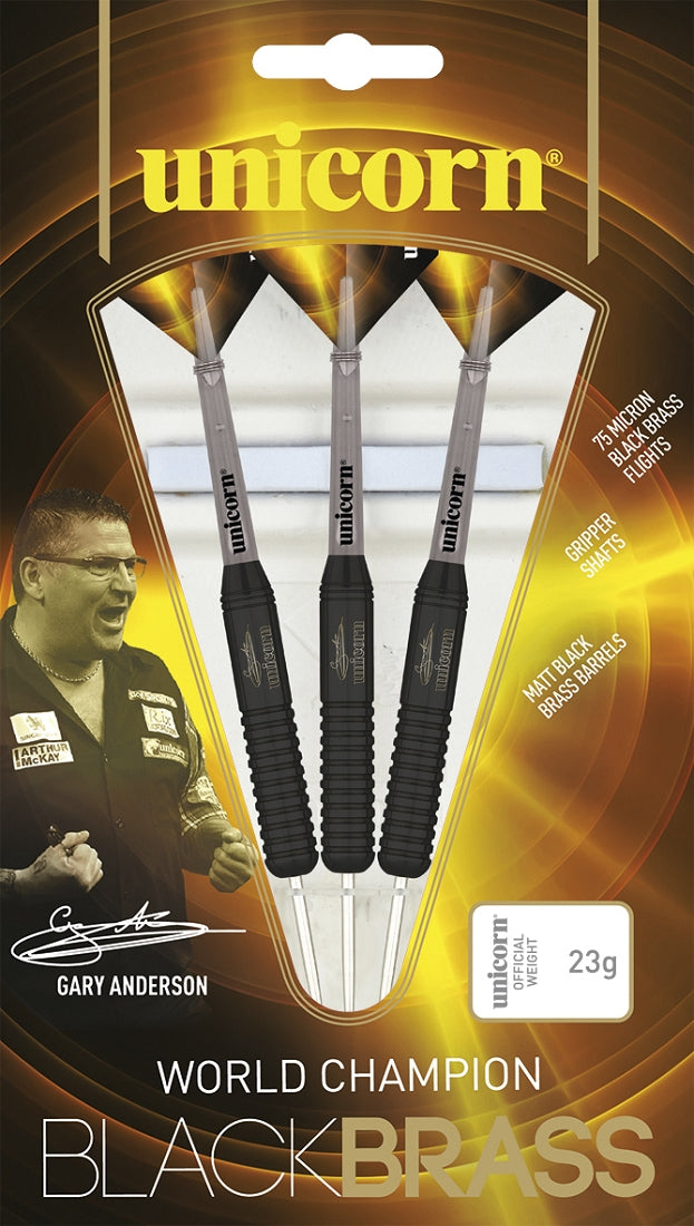 Unicorn Black Brass Gary Anderson Steel Darts