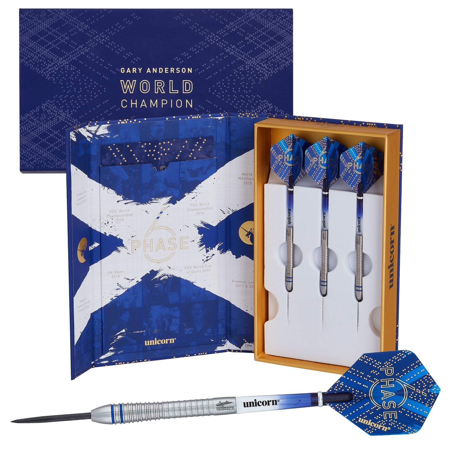 Unicorn Phase 6 World Champion Gary Anderson Steel Dart Presentation Box