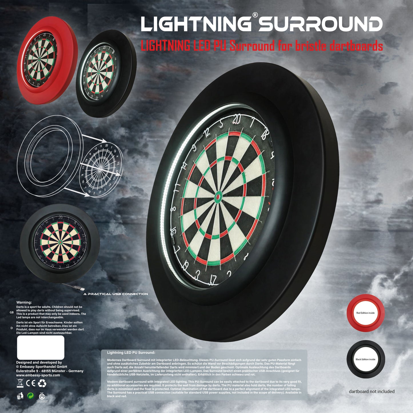 Lightning LED PU Surround