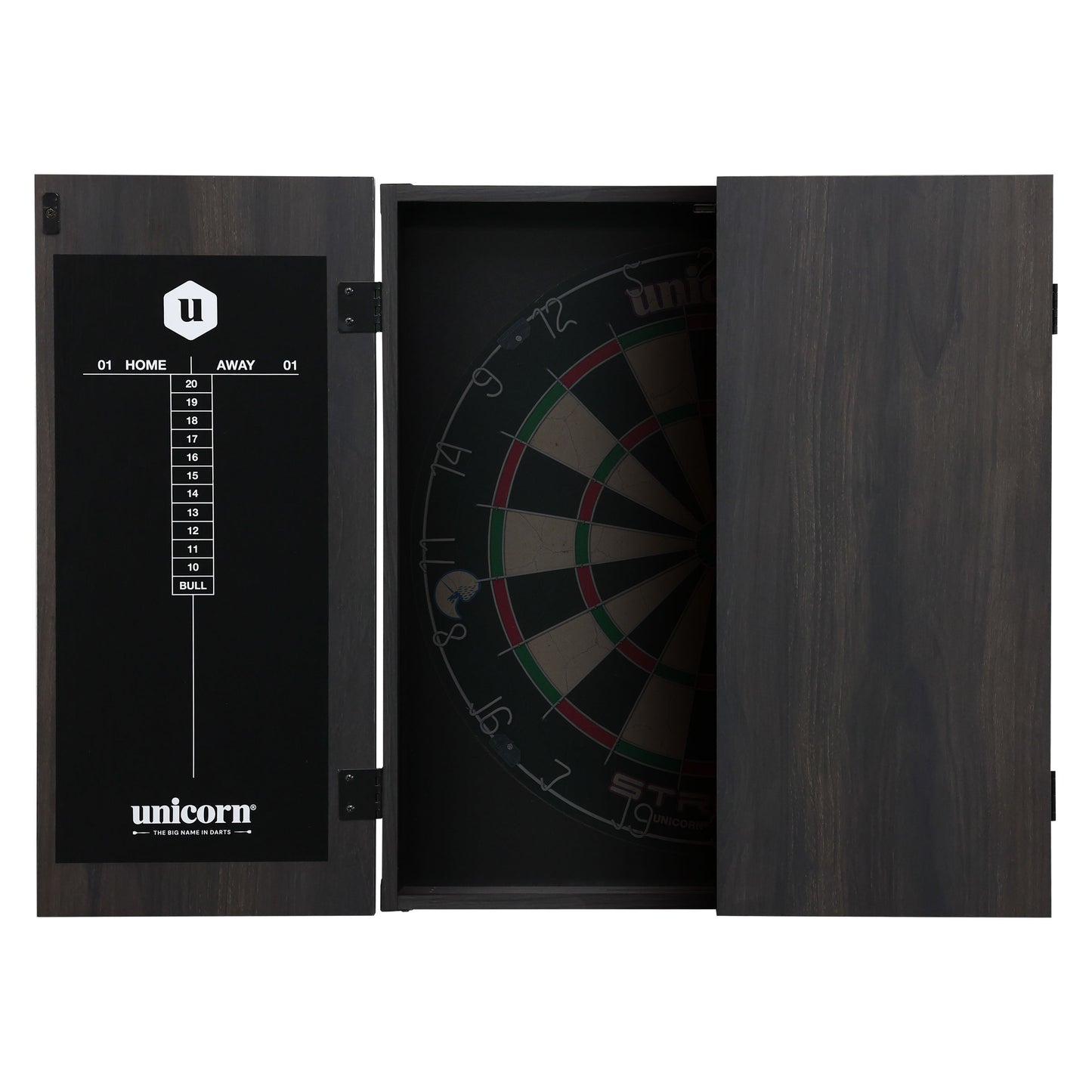 Unicorn Maestro Black Dartboard Cabinet