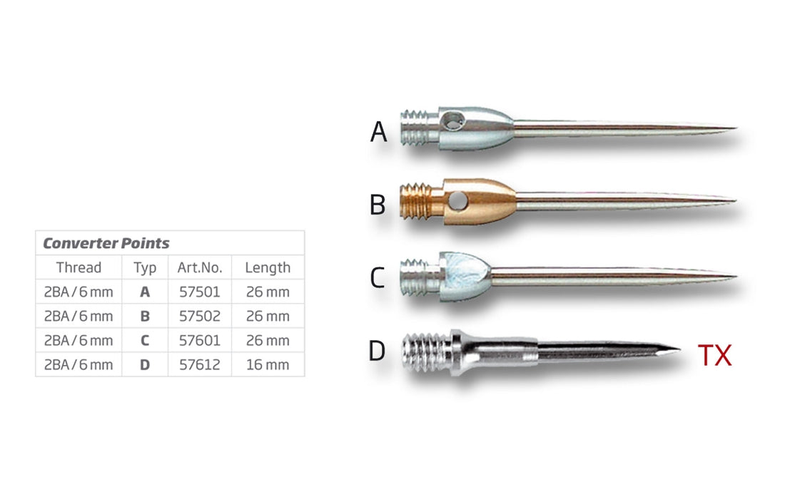 BULL'S Stahlspitzen Aluminium 2BA