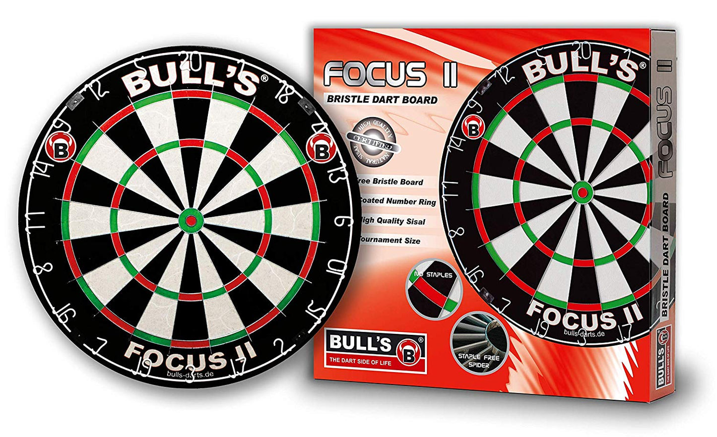 BULL'S Focus II Bristle Dart Board