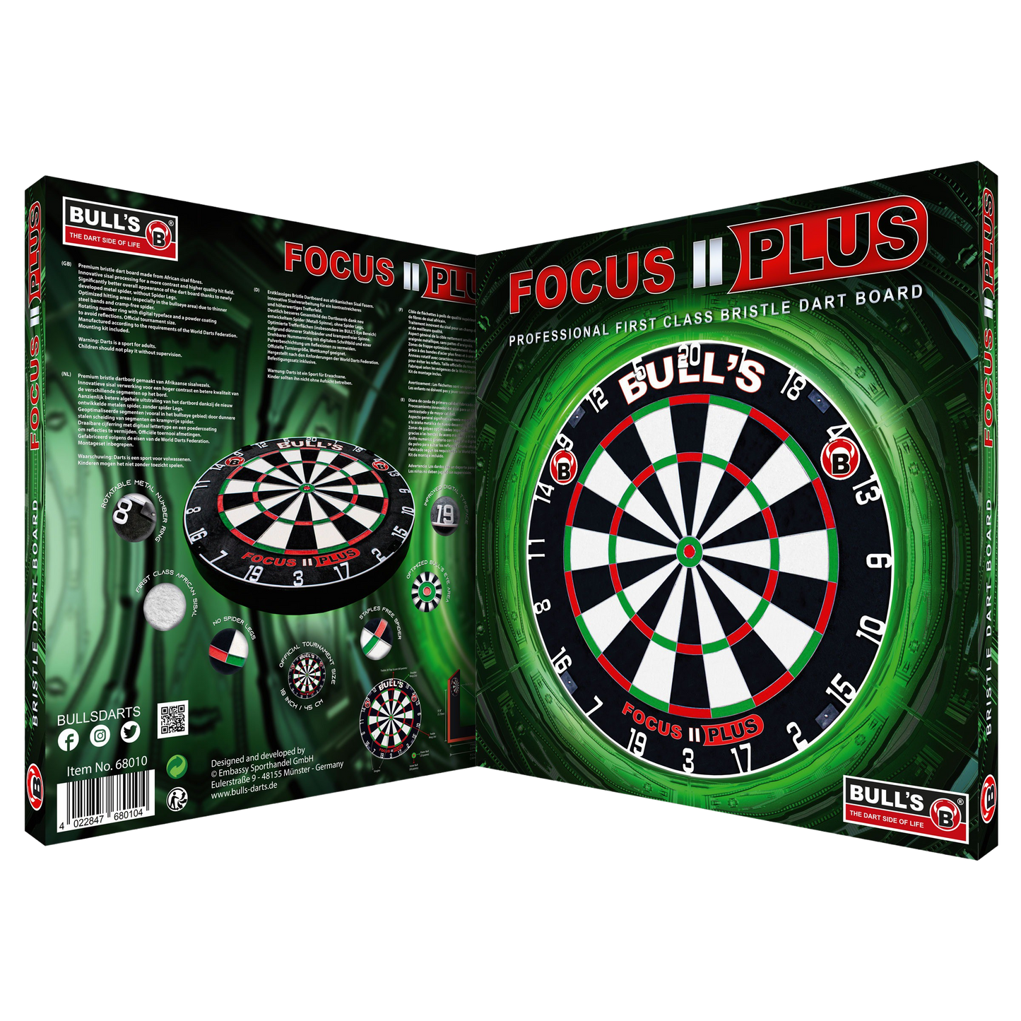 BULL'S Focus II Plus Dart Board