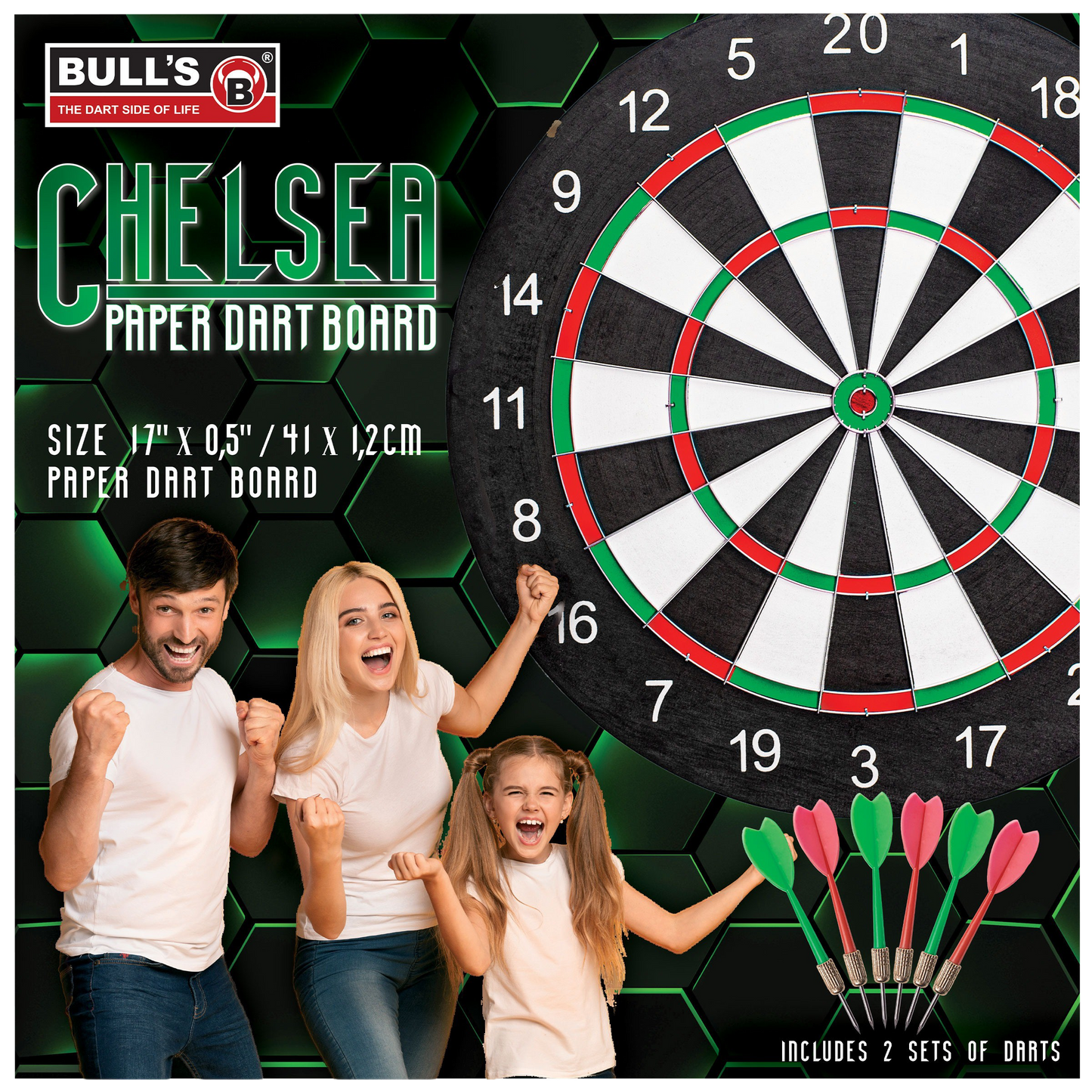 BULL'S Chelsea Paper Dart Board