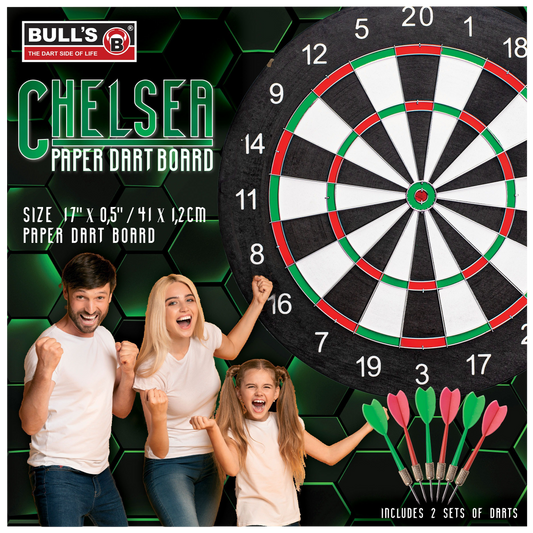 BULL'S Chelsea Paper Dart Board