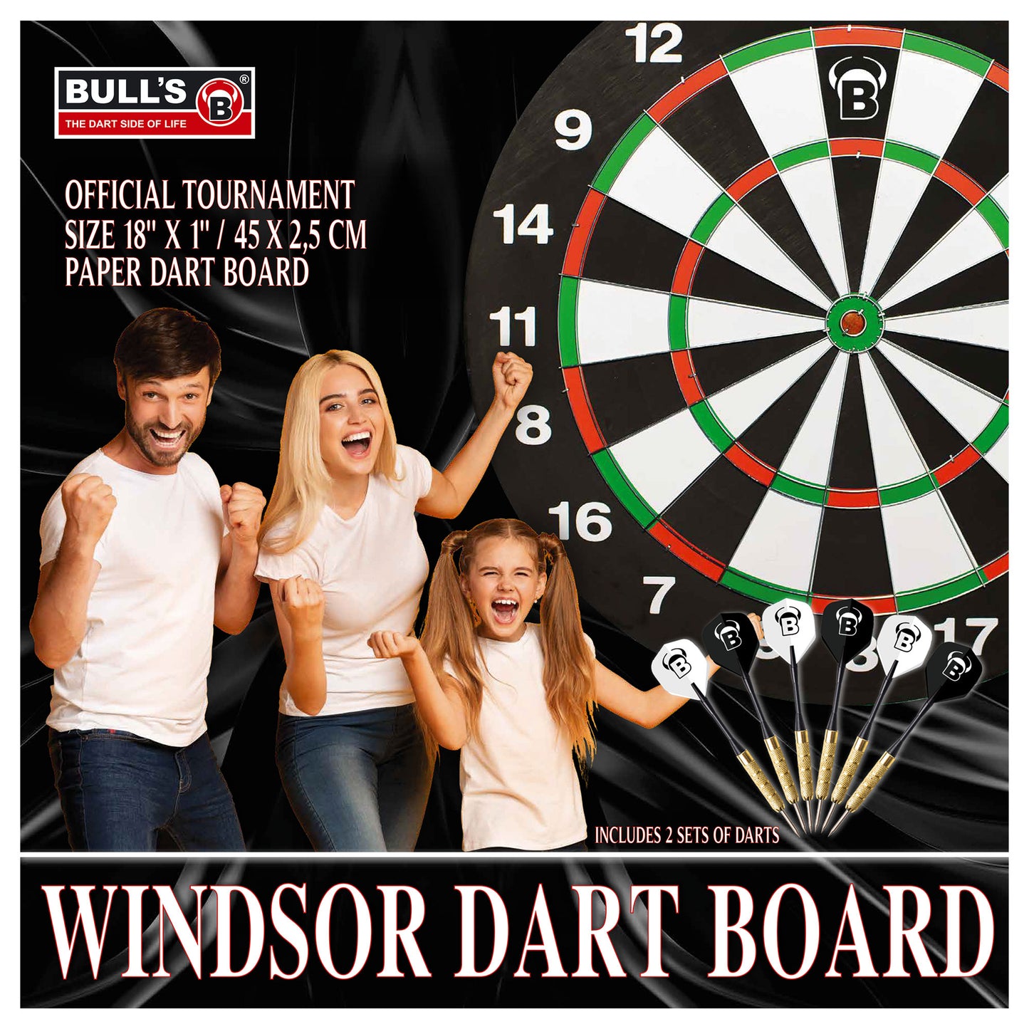 BULL'S Windsor Paper Dartboard