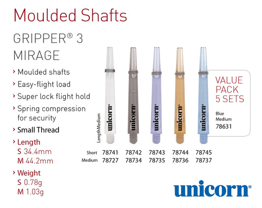 Unicorn Gripper 3 Mirage Shaft Value Pack 5 Sets