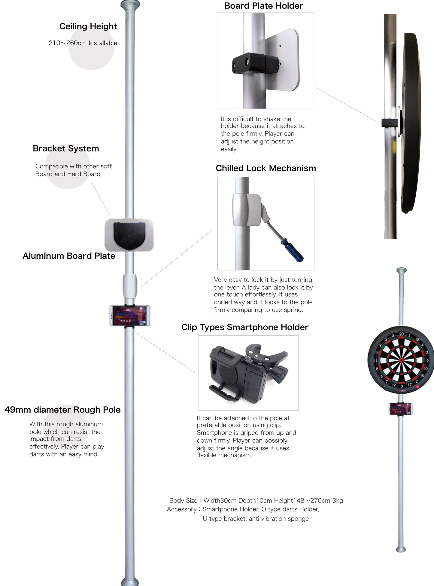 GRAN POLE DART STAND